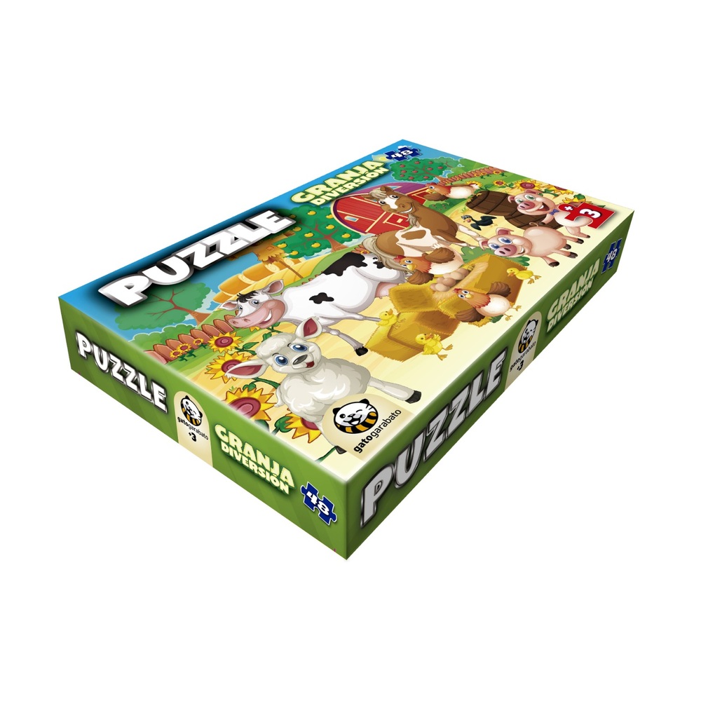 Puzzle Granja 48 Piezas – Gato Garabato