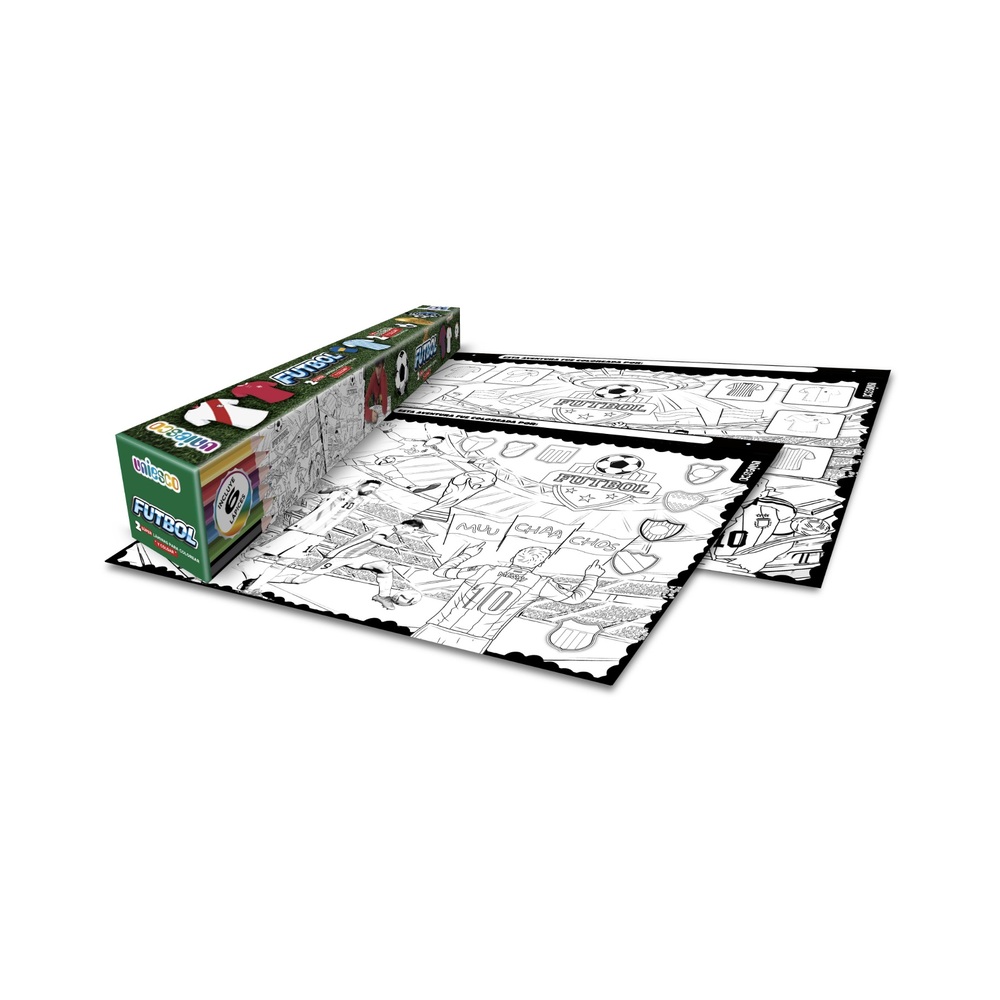 2 Láminas Para Colorear 70x50 Fútbol – Uniesco