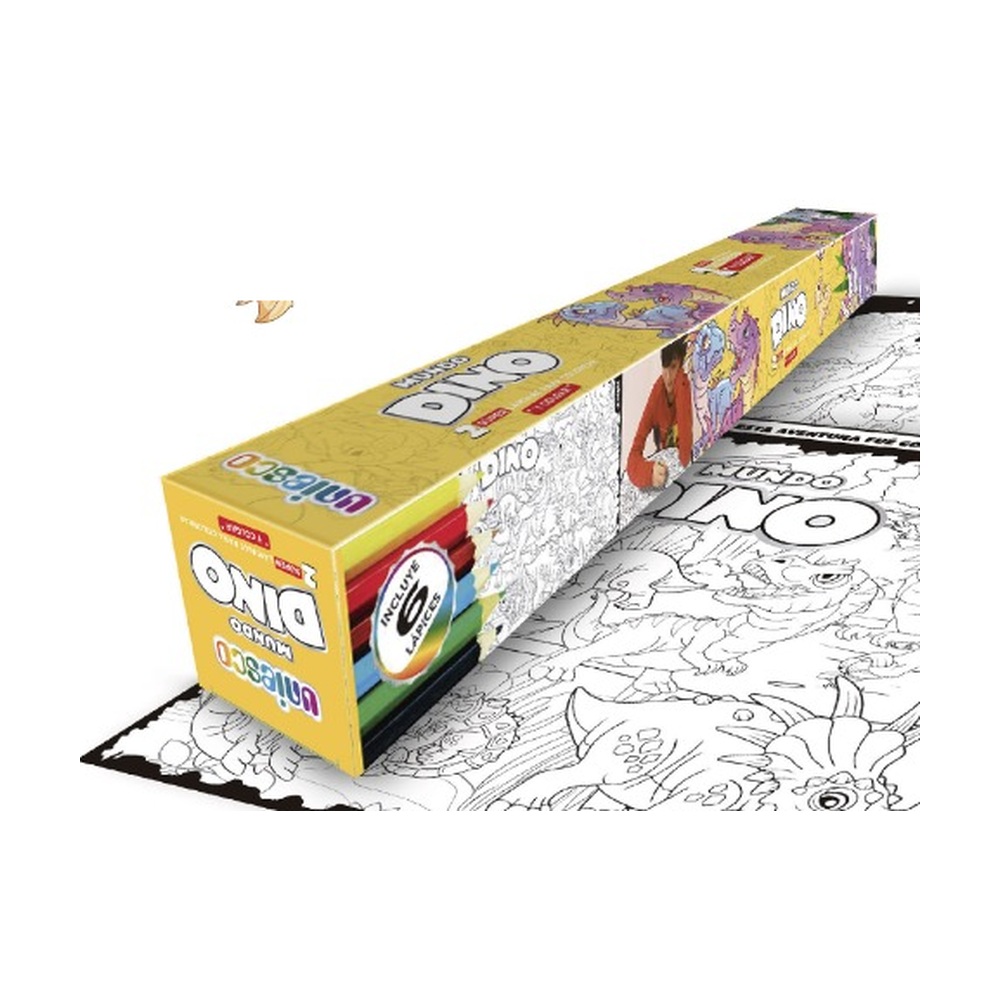 2 Láminas Para Colorear 70x50 Mundo Dino – Uniesco