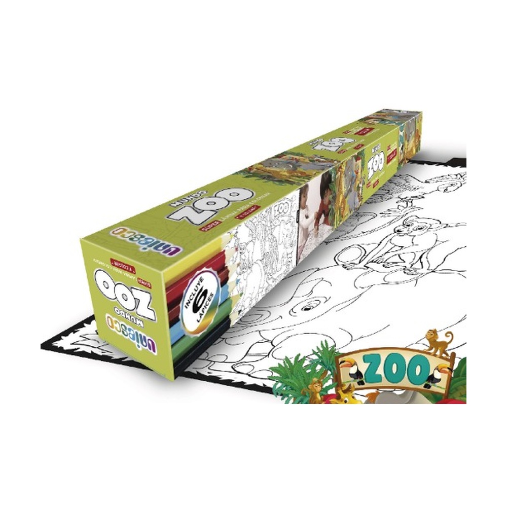 Lámina Para Colorear 100x70 Mundo Zoo – Uniesco