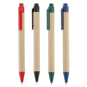 Bolígrafo Retráctil Eco Cartón Colores Clásicos