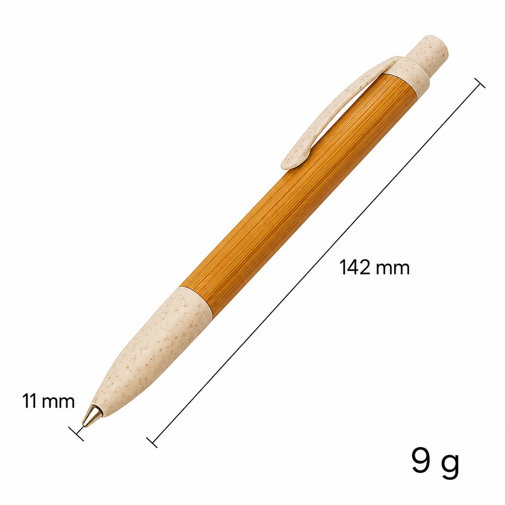 Bolígrafo Retráctil Kolding Bamboo Detalles Eco Plástico - Imagen 4