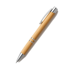 Bolígrafo Retráctil Bamboo II Detalles Metálicos