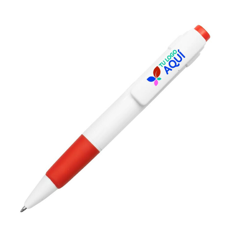 Bolígrafo Retráctil Ningbo Rojo con Logo