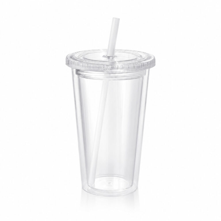 Vaso Térmico Star 500cc transparente con tapa trasnparente