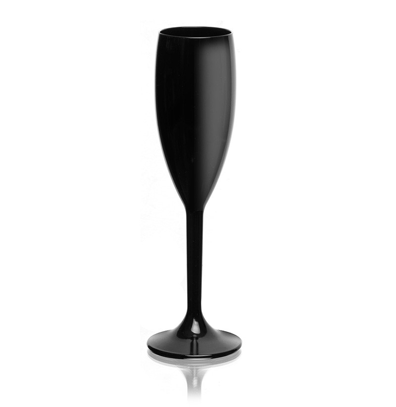 Copa Flauta para Espumante 160 cc Negra Irrompible
