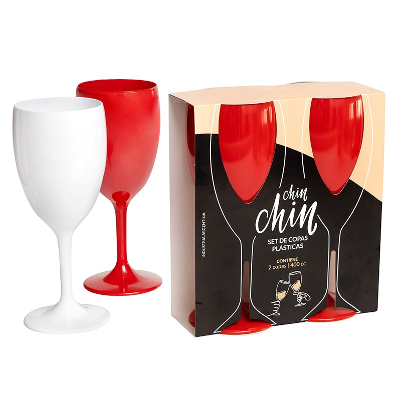 Set x2 Copas para Vino y Agua 400 cc