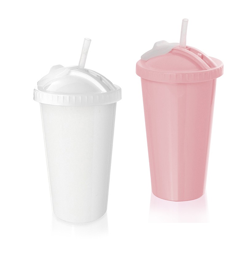 Vaso Térmico 500 cc Color Pleno con Sorbete Rebatible